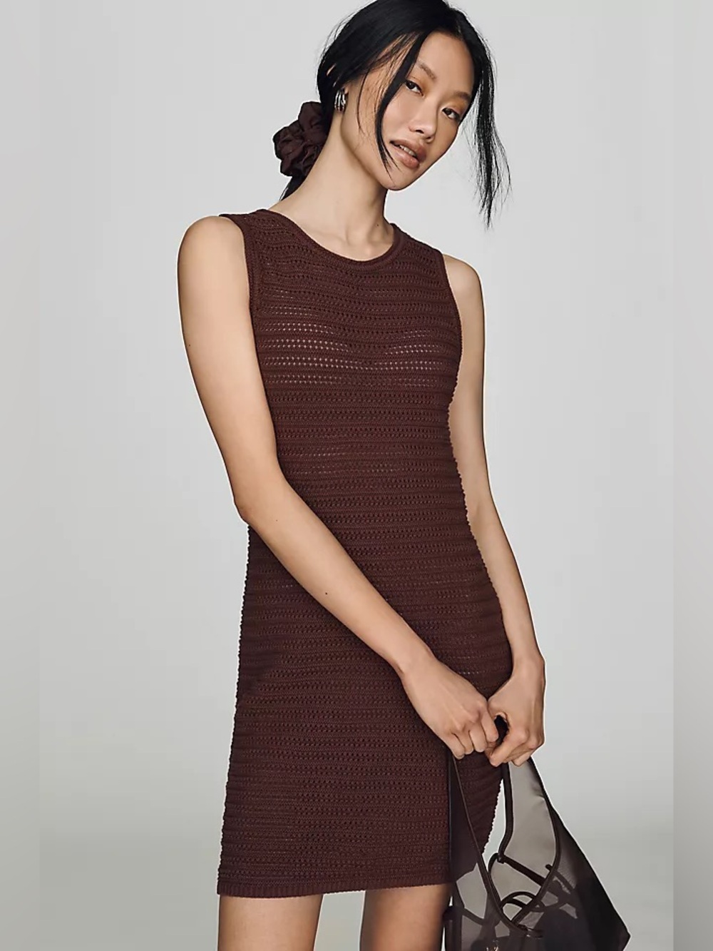 Varley Shane 100% Cotton Knit Mini Dress